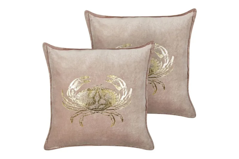 Prydnadskuddar Bossiella set om 2 Beige/guld - Beige/guld — Beige/guld