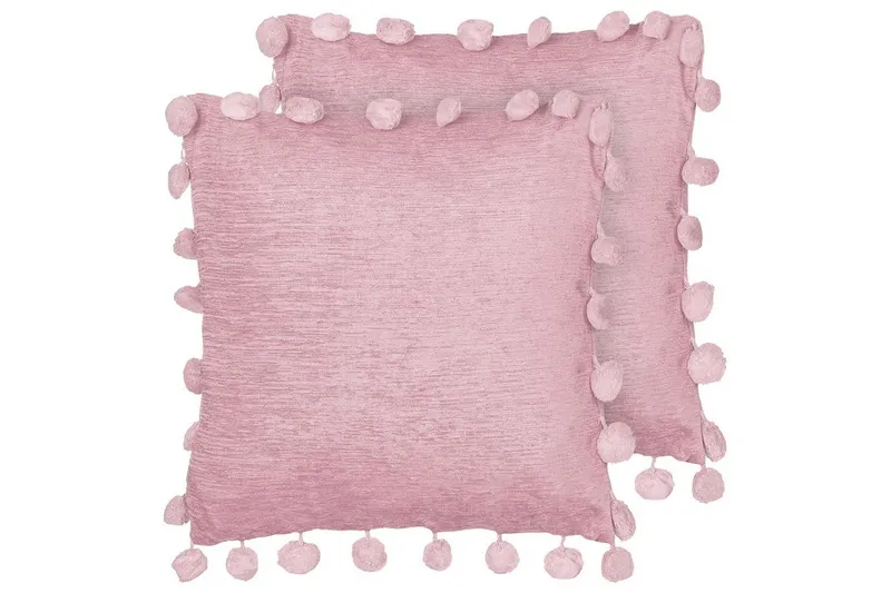 Prydnadskuddar Jasmine set om 2 Rosa - Rosa — Rosa
