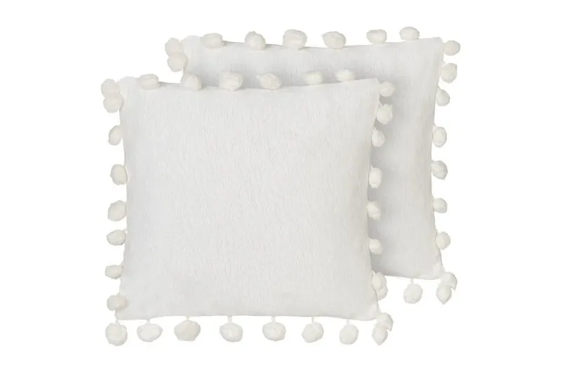 Prydnadskuddar Jasmine set om 2 Vit - Vit — Vit