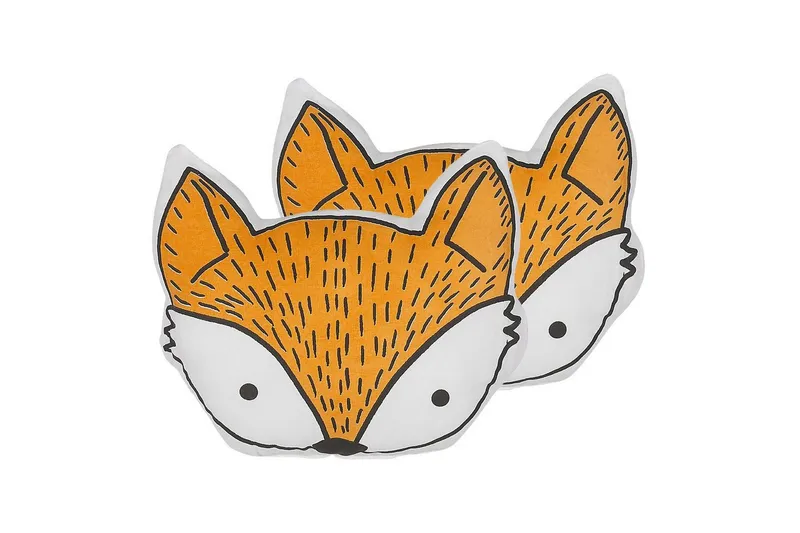 Prydnadskuddar Vadodara set om 2 Orange/Vit/Svart - Orange/Vit/Svart — Orange/Vit/Svart