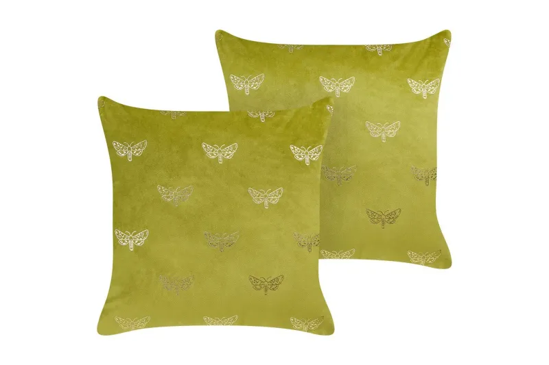 Prydnadskuddar Yuzuri set om 2 Ljusgrön/guld - Ljusgrön/guld — Ljusgrön/guld