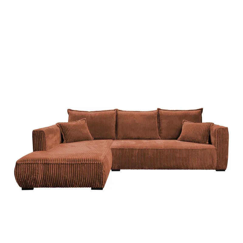 Puente 4-sits Soffa med divan - rostbrun — rostbrun