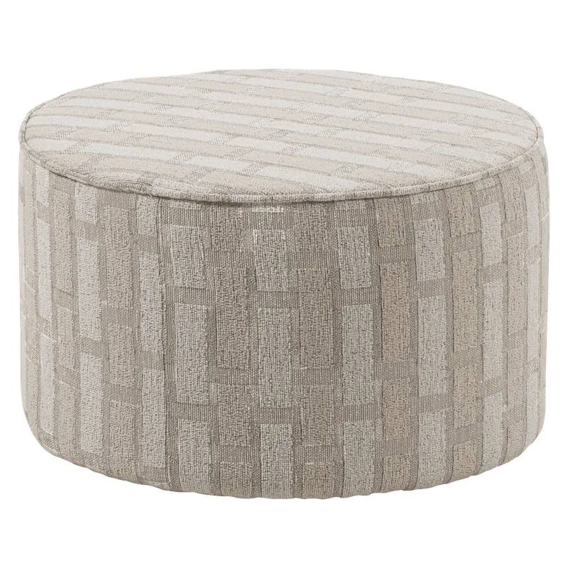 Puff Sarli 60 cm Rund - Natur/Beige — WOOOD