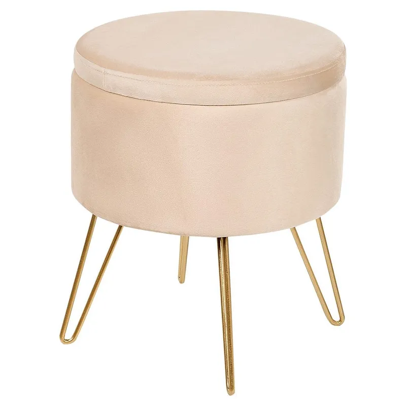 Puff Silas - Beige, guld — Beige, guld