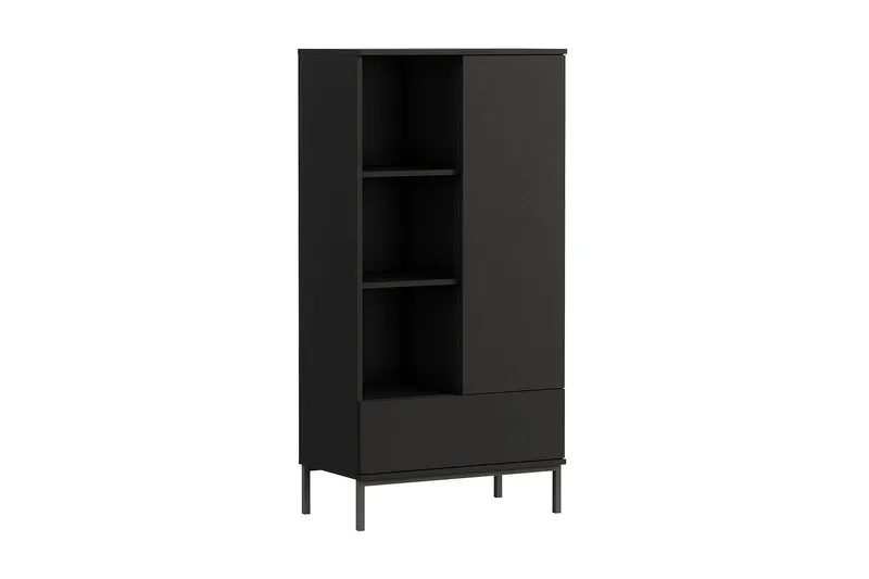 Querty Bokhylla 70x140x41 cm - Svart — Svart