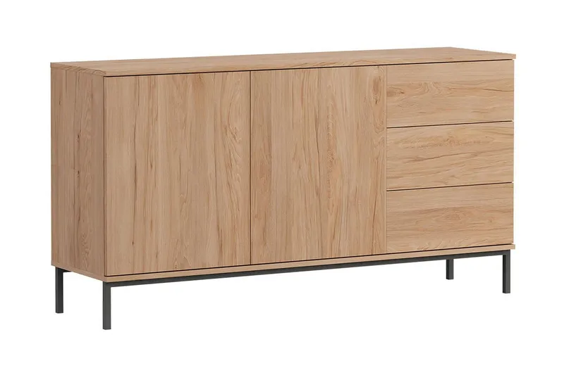 Querty Skåpsbyrå 150x80x41 cm - Natur/Svart — Natur/Svart