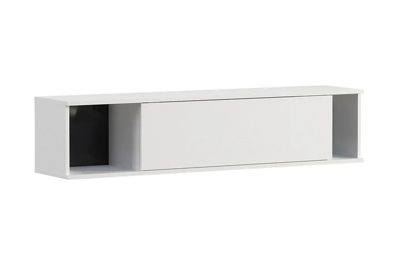 Querty Vägghylla 135x30x30 cm - Vit/Svart — Vit/Svart