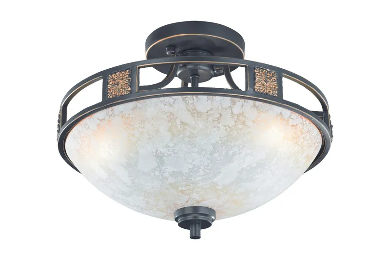 Quinta Plafond 3L E27 rustik - Rustik — Trio Lighting