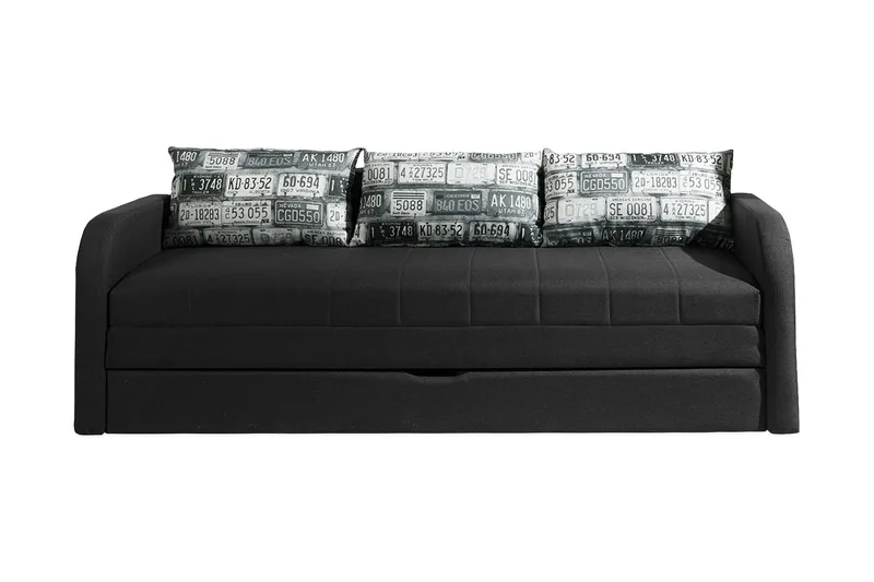 Rafal Bäddsoffa 208x76x75 cm - Svart — Svart