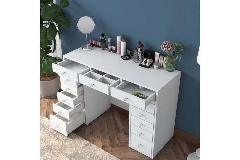 Ramender Sminkbord 120 cm - Vit — Vit