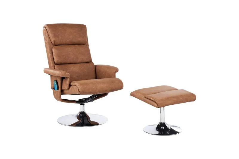 Reclinerfåtölj Legend - Brun, Silver — Brun, Silver
