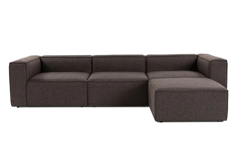 Redlands Soffa med Divan 3-sits - Mörkbrun — Mörkbrun