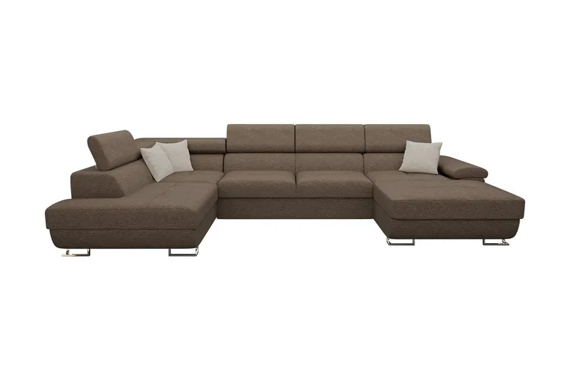 Reginia Bäddsoffa m. Divan och Schäslong Förvaring 4-sits - Brun (Art.nr 1592693) — Brun