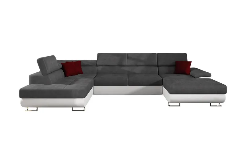 Reginia Bäddsoffa m. Divan och Schäslong Förvaring 4-sits - Grå (Art.nr 1592753) — Grå