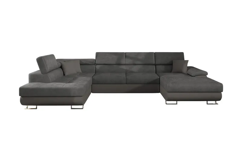 Reginia Bäddsoffa m. Divan och Schäslong Förvaring 4-sits - Grå (Art.nr 1592780) — Grå