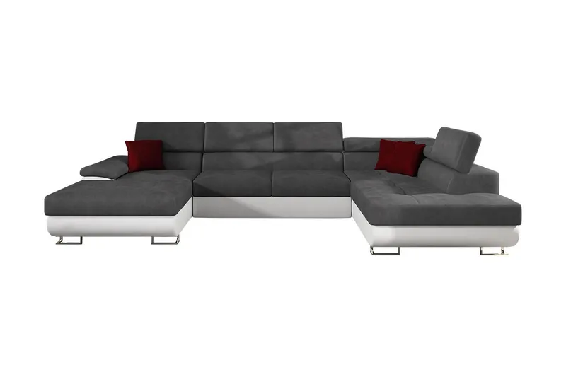 Reginia Bäddsoffa m. Divan och Schäslong Förvaring 4-sits - Grå (Art.nr 1592738) — Grå
