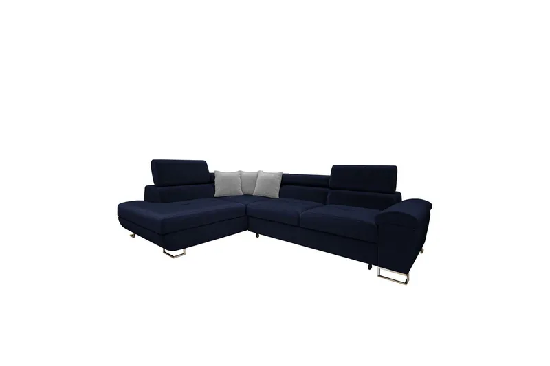 Reginia Soffa med Schäslong 3-sits - Blå/Ljusgrå — Blå/Ljusgrå