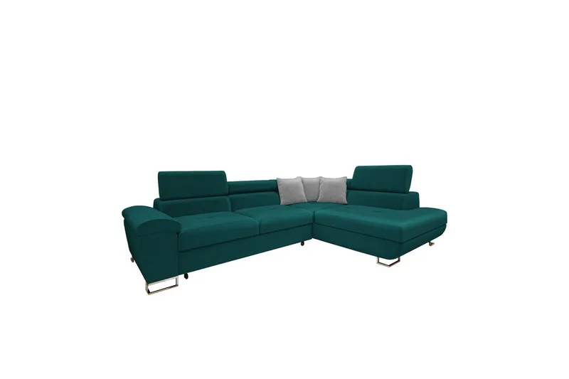 Reginia Soffa med Schäslong 3-sits - Turkos/Ljusgrå (Art.nr 3068659) — Turkos/Ljusgrå
