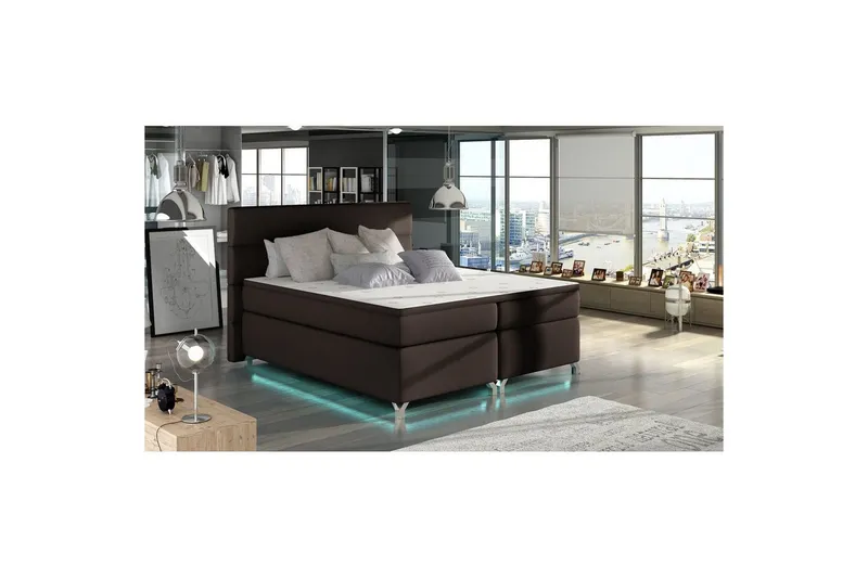 Resårbotten Eltap Amadeo med LED - Soft 66, Brun, 140x200 cm — Soft 66, Brun, 140x200 cm