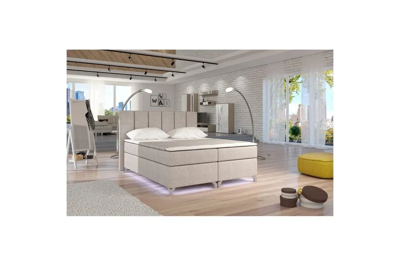 Resårbotten Eltap Basilio med LED - Dora 21, Beige, 140x200 cm — Dora 21, Beige, 140x200 cm