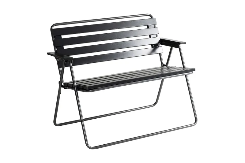 Retro 322 2-sits Bänk Utomhus Svart/Grå - Varax — Varax