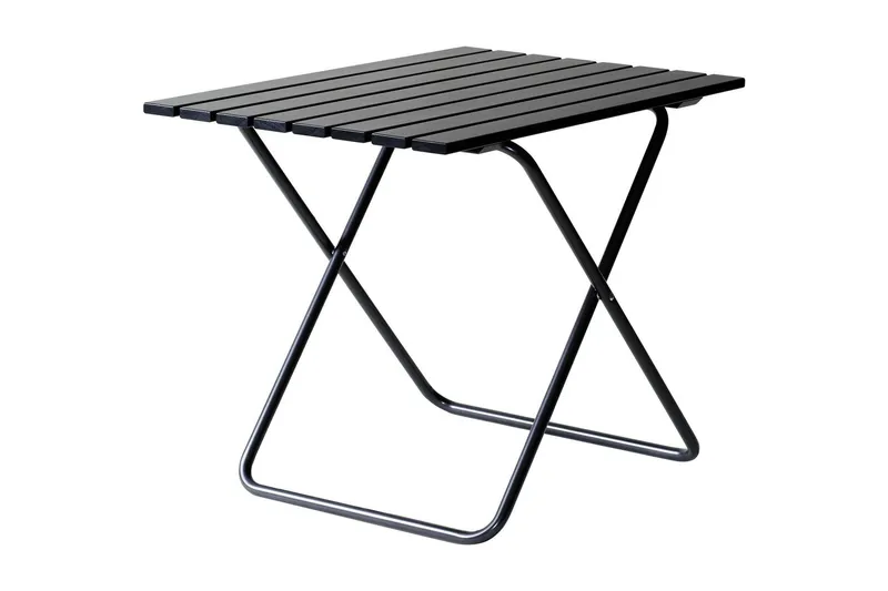 Retro Hopfällbart Cafébord Utomhus 75 cm Trä - Svart/grå — Varax