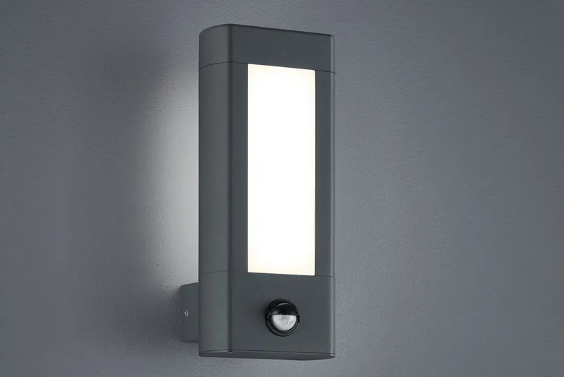 Rhine LED Vägglampa rörelsessensor antracit - Antracit/Vit — Trio Lighting