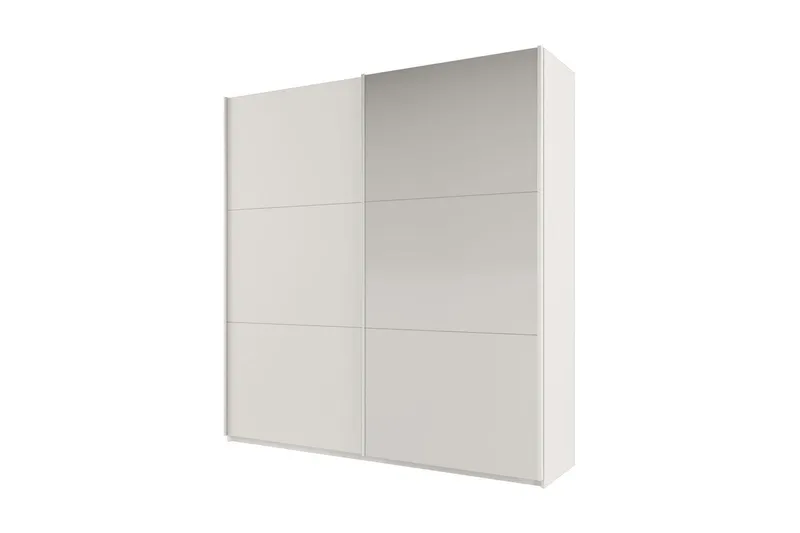 Rhodes Garderob 225x65x244 cm LED-belysning - Vit/Spegel — Vit/Spegel