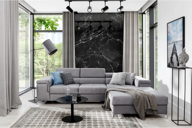 Ricardone 3-sits Bäddsoffa m. Divan - Grå — Grå