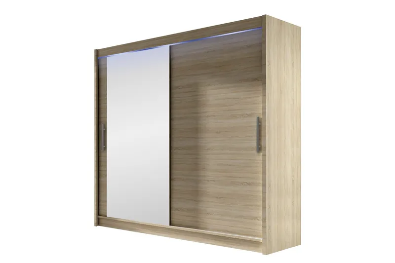 Rilievo Garderob m. Spegel 180x215 cm - Brun (Art.nr 3099889) — Brun