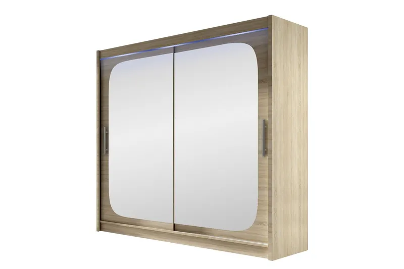 Rilievo Garderob m. Spegel 180x215 cm - Brun (Art.nr 3099895) — Brun