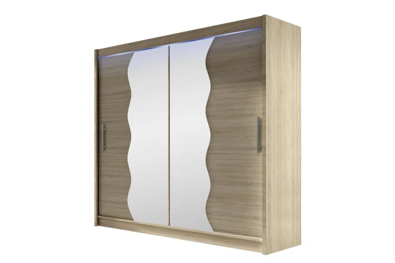 Rilievo Garderob m. Spegel 180x215 cm - Brun (Art.nr 3099897) — Brun