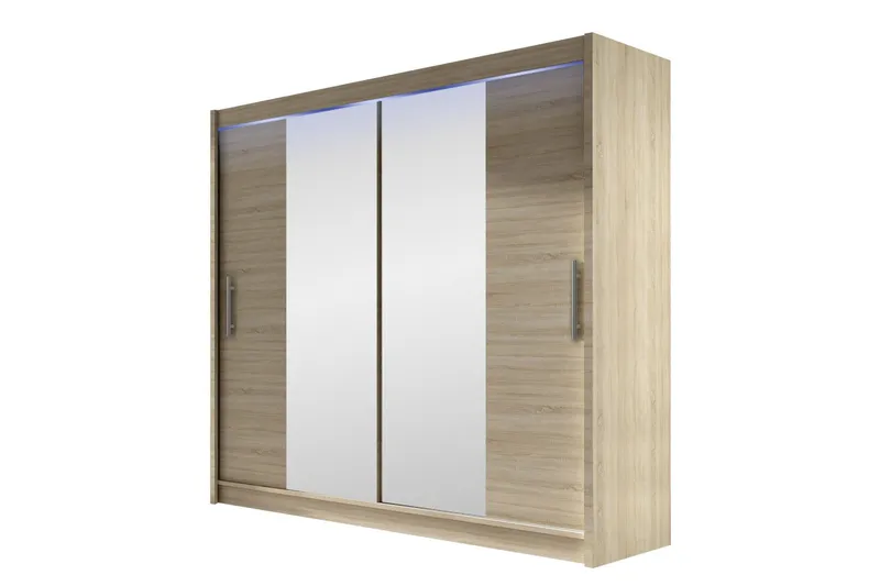 Rilievo Garderob m. Spegel 180x215 cm - Brun (Art.nr 3099881) — Brun