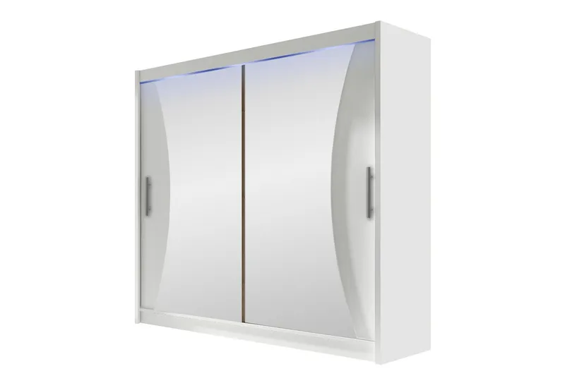 Rilievo Garderob m. Spegel 180x215 cm - Vit (Art.nr 3099888) — Vit