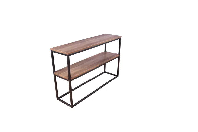 Rise Avlastningsbord 110x30 cm - Svart/Valnöt — Venture Home