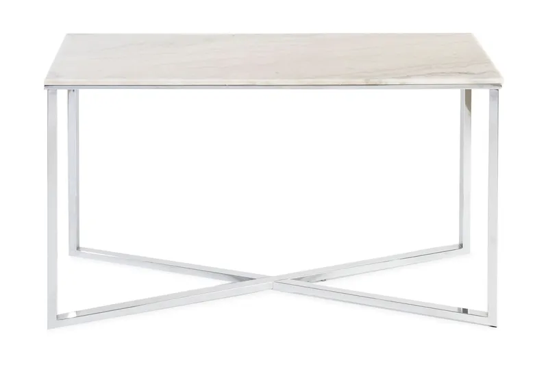 Rivabella Avlastningsbord 120 cm - Ljus Marmor/Krom — Concept 55