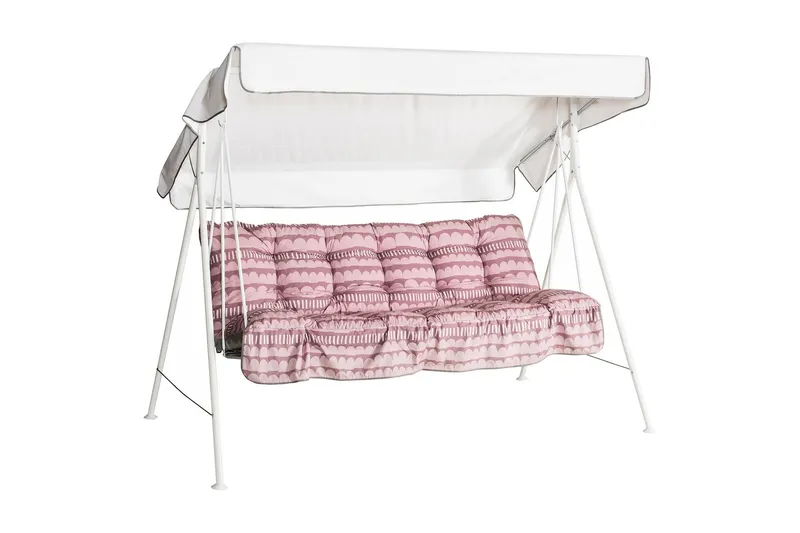 Riviera 3- pers. hammock, 84B - Vit/Rosa — Varax