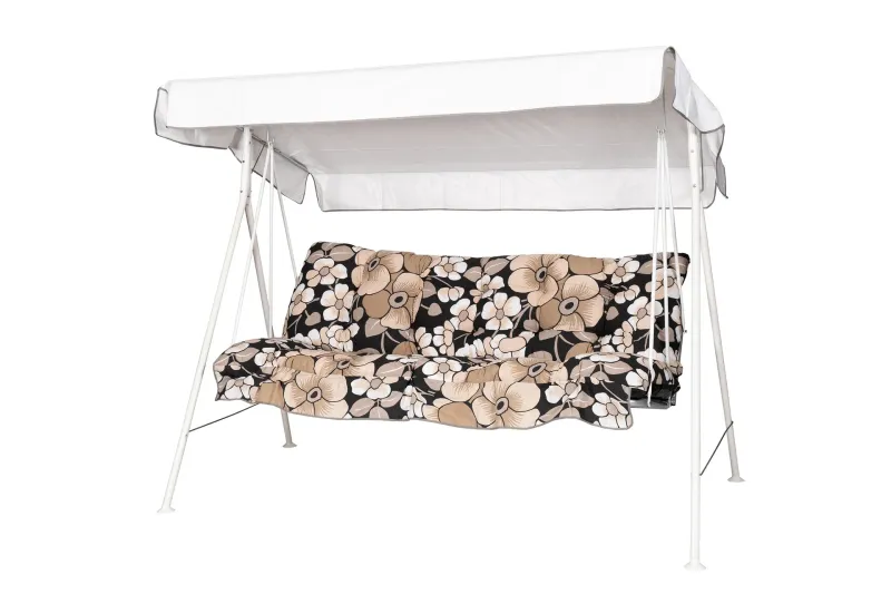 Riviera Komplett Hammock 190 cm - Vit/Blommig (Art.nr 3076691) — Varax