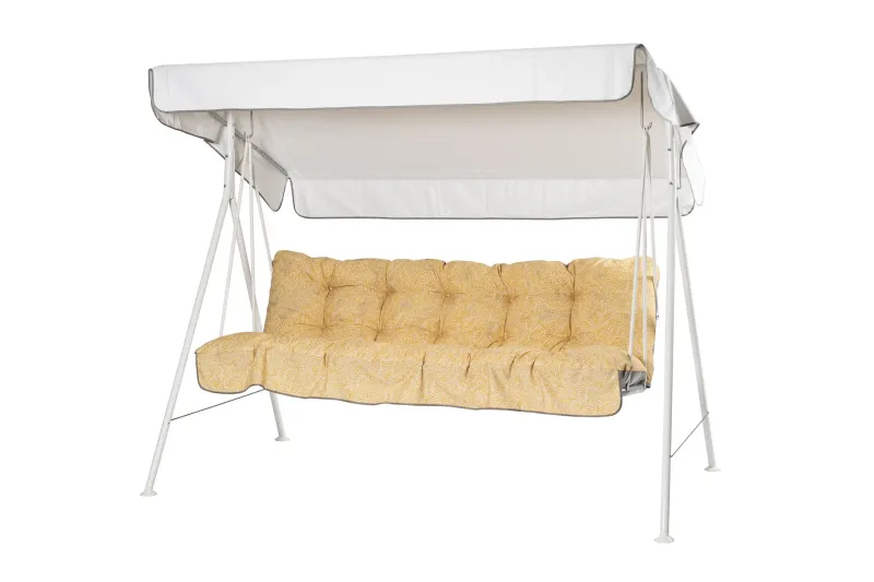 Riviera Komplett Hammock 190 cm - Vit/Gul — Varax