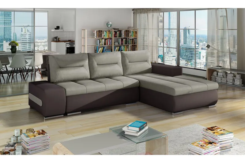 Rodeche Bäddsoffa - Beige/Brun — Beige/Brun
