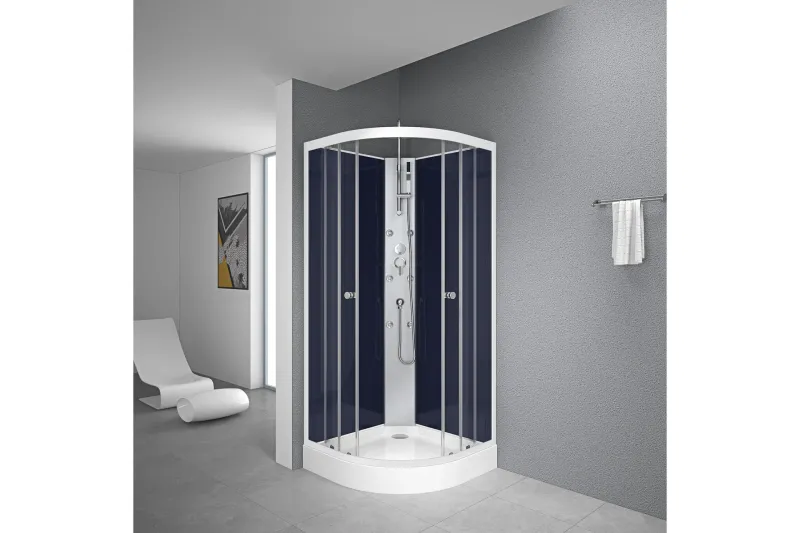 Röne Duschkabin 84x84 cm - Turkos/Silver — Turkos/Silver
