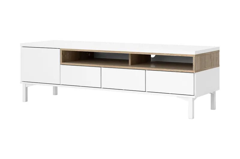 Roomers TV-Bänk 155,7 cm - Vit/Ek — Tvilum