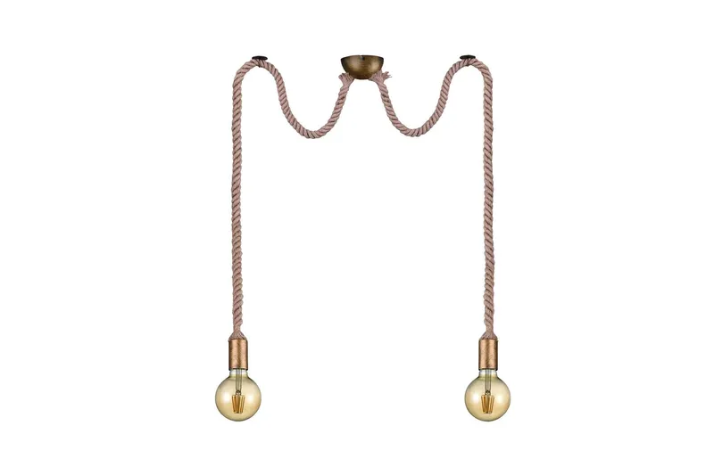 Rope Taklampa 2L E27 antikmässing - Antik mässing — Trio Lighting