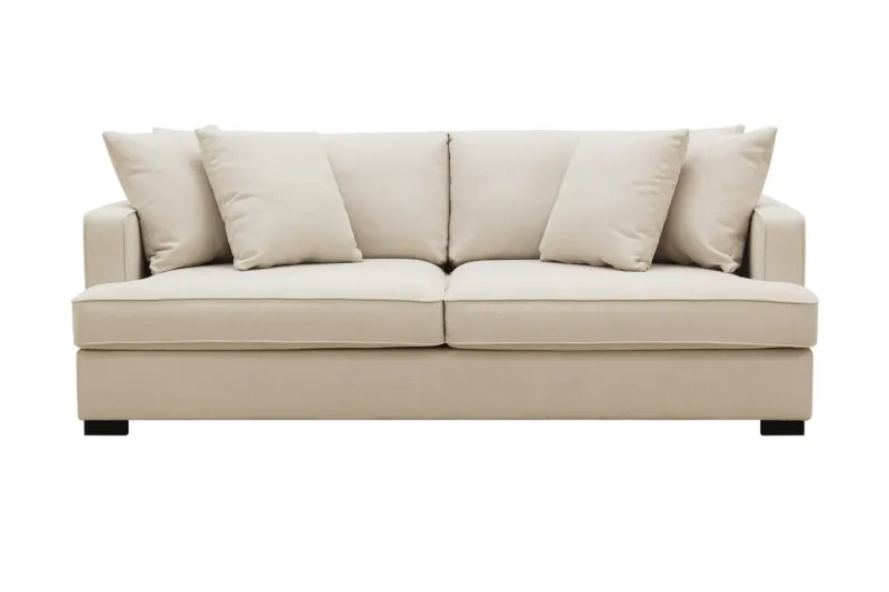 Rossita 3-sits Djup Soffa i Bouclé - Beige — Scandinavian Choice