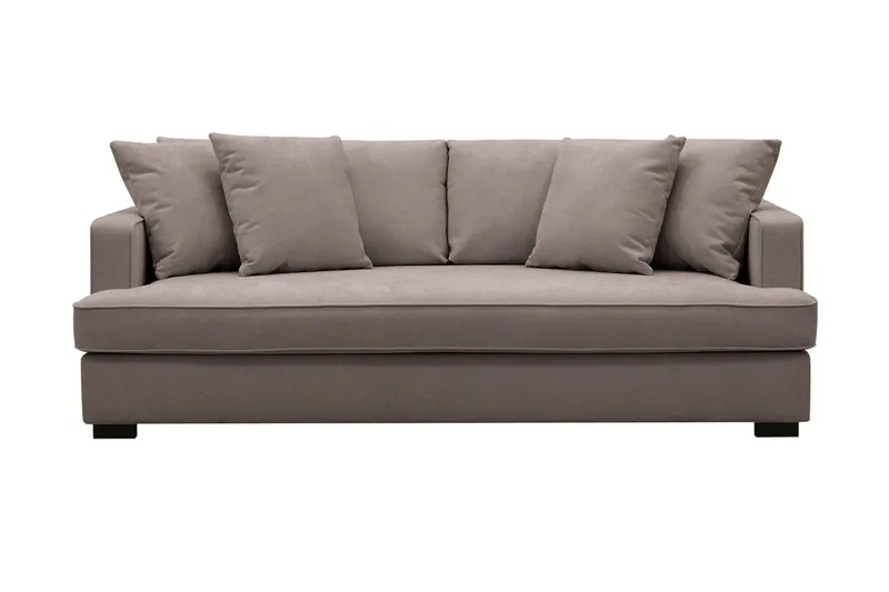 Rossita 3-sits Djup Tygsoffa med hel dyna - Brun — Scandinavian Choice