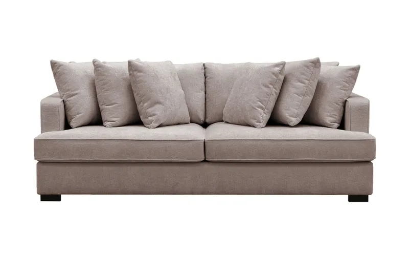 Rossita 4-sits Djup Soffa i Chenille - Grå / Brun — Scandinavian Choice