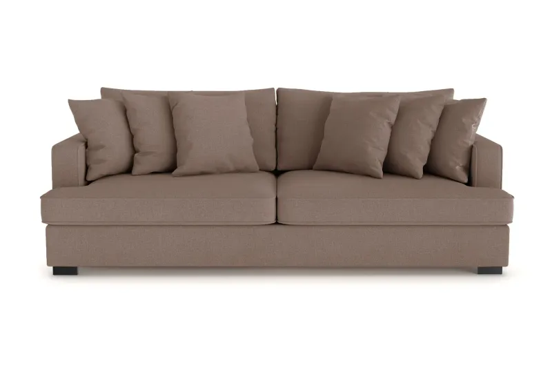 Rossita 4-sits Djup Soffa i Tyg - Brun — Scandinavian Choice