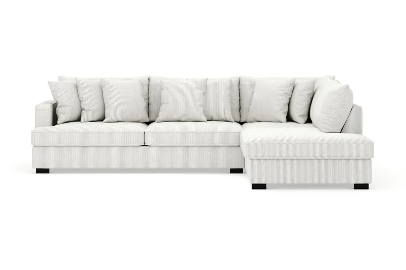 Rossita 4-sits Högervänd L-formad Djup Schäslongsoffa i Manchester - Offwhite — Scandinavian Choice
