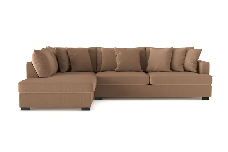 Rossita 4-sits Vänstervänd L-formad Djup Schäslongsoffa i Manchester - Brun (Art.nr 3098324) — Scandinavian Choice