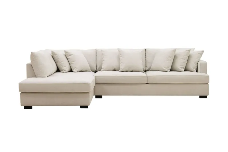 Rossita 4-sits Vänstervänd L-formad Djup Schäslongsoffa i Tyg - Beige (Art.nr 3067488) — Scandinavian Choice